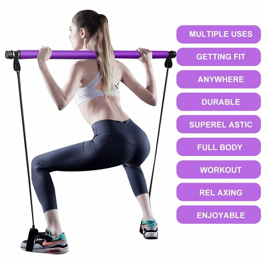 Yoga Stick Yoga Pilates Stick Exercise Bar Full Body Shaping Stick Portable Yoga Pilates Stick