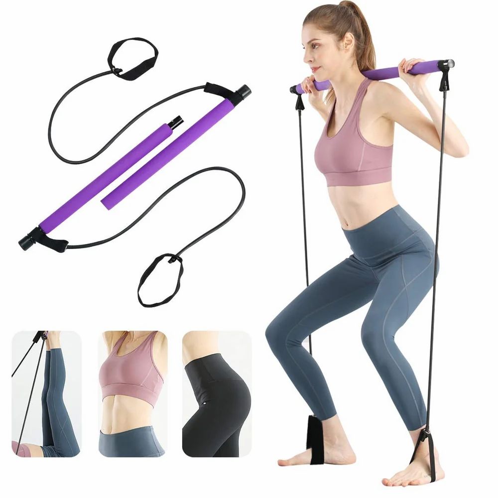 Yoga Stick Yoga Pilates Stick Exercise Bar Full Body Shaping Stick Portable Yoga Pilates Stick
